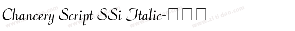Chancery Script SSi Italic字体转换